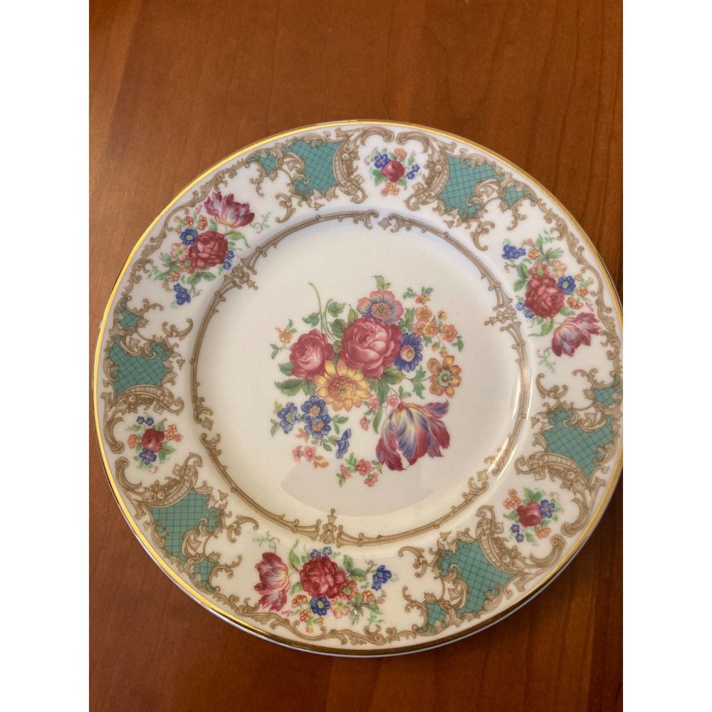 Bread Plate Syracuse Old Ivory-Romance Green, 6.25" plate.  Perfect, 2 available